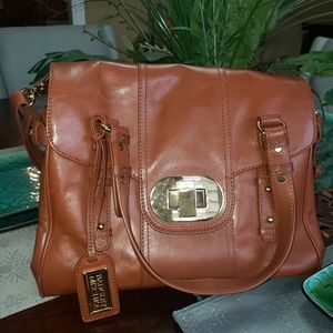 BADGLEY MISCHKA 'KEYRA' SATCHEL Beautiful Cognac